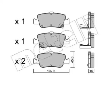 Комплект тормозных колодок METELLI 22-0796-0