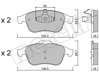 Комплект тормозных колодок METELLI 22-0803-0