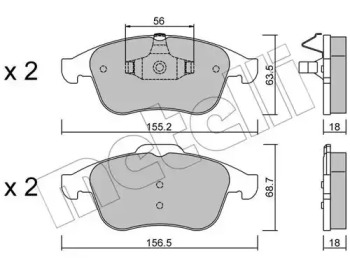 Комплект тормозных колодок METELLI 22-0803-1