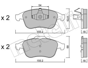 Комплект тормозных колодок METELLI 22-0803-2