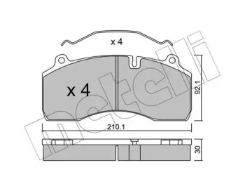 Комплект тормозных колодок METELLI 22-0807-0