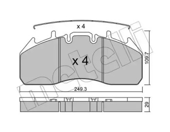 Комплект тормозных колодок METELLI 22-0809-0