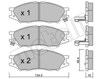 Комплект тормозных колодок METELLI 22-0810-0