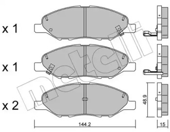 Комплект тормозных колодок METELLI 22-0811-0