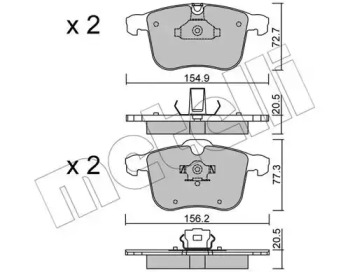 Комплект тормозных колодок METELLI 22-0813-0