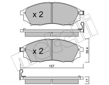 Комплект тормозных колодок METELLI 22-0819-0