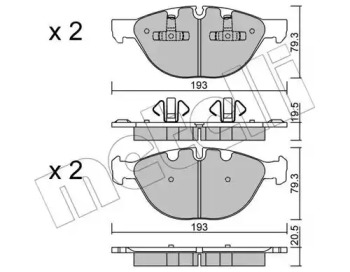 Комплект тормозных колодок METELLI 22-0823-0