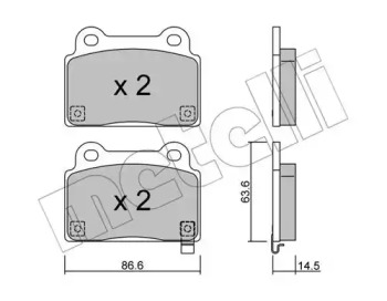 Комплект тормозных колодок METELLI 22-0826-0