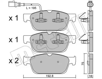 Комплект тормозных колодок METELLI 22-0831-0