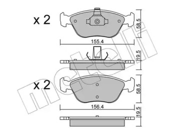 Комплект тормозных колодок METELLI 22-0832-0