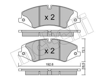 Комплект тормозных колодок METELLI 22-0836-0