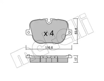 Комплект тормозных колодок METELLI 22-0837-0