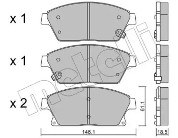 Комплект тормозных колодок METELLI 22-0839-0