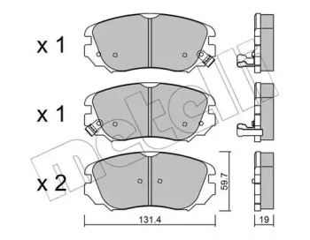 Комплект тормозных колодок METELLI 22-0841-0