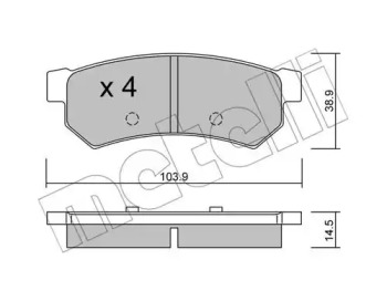 Комплект тормозных колодок METELLI 22-0846-0