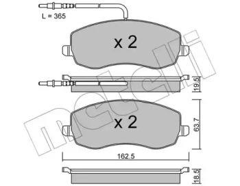 Комплект тормозных колодок METELLI 22-0847-0