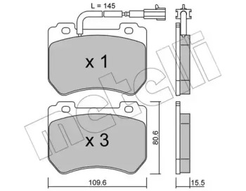 Комплект тормозных колодок METELLI 22-0848-0