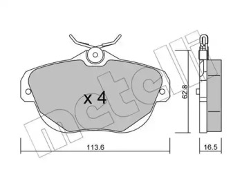 Комплект тормозных колодок METELLI 22-0856-0