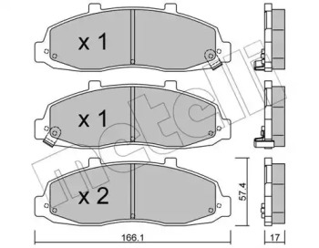 Комплект тормозных колодок METELLI 22-0857-0