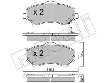 Комплект тормозных колодок METELLI 22-0862-1