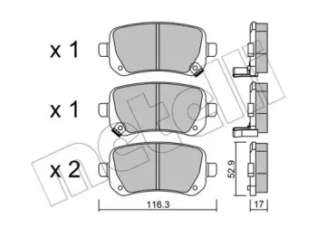 Комплект тормозных колодок METELLI 22-0864-0