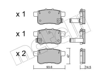 Комплект тормозных колодок METELLI 22-0868-0