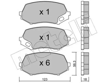 Комплект тормозных колодок METELLI 22-0874-0