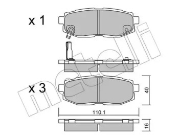 Комплект тормозных колодок METELLI 22-0875-0