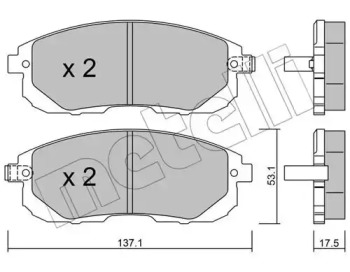 Комплект тормозных колодок METELLI 22-0876-1