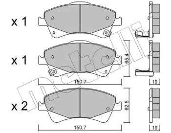 Комплект тормозных колодок METELLI 22-0878-0