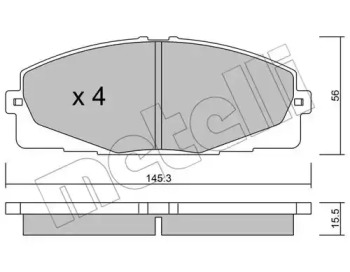 Комплект тормозных колодок METELLI 22-0883-0