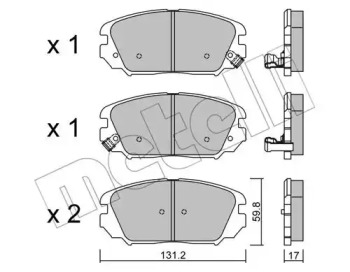 Комплект тормозных колодок METELLI 22-0885-0