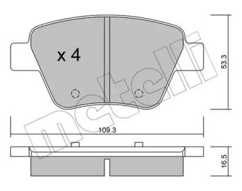 Комплект тормозных колодок METELLI 22-0889-0