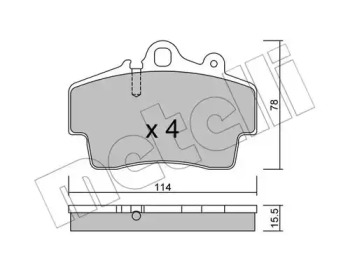 Комплект тормозных колодок METELLI 22-0891-0