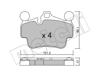 Комплект тормозных колодок METELLI 22-0892-0