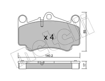 Комплект тормозных колодок METELLI 22-0893-0