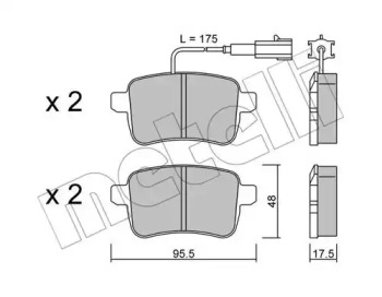 Комплект тормозных колодок METELLI 22-0895-0