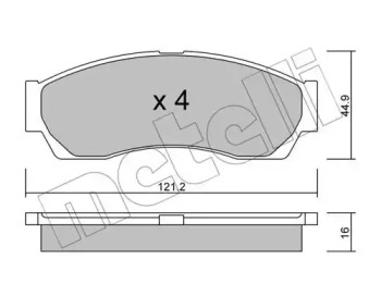 Комплект тормозных колодок METELLI 22-0896-0