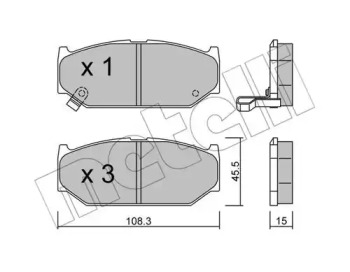 Комплект тормозных колодок METELLI 22-0897-0