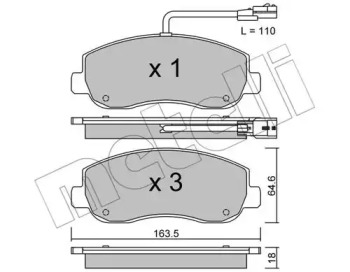 Комплект тормозных колодок METELLI 22-0898-0