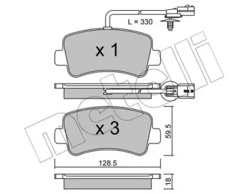 Комплект тормозных колодок METELLI 22-0899-0