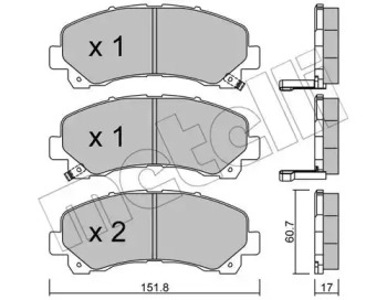 Комплект тормозных колодок METELLI 22-0902-0