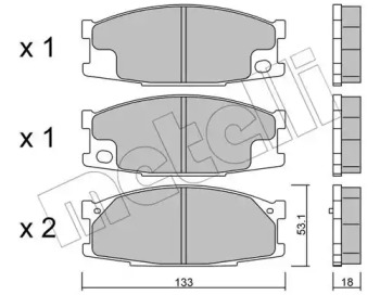 Комплект тормозных колодок METELLI 22-0909-0