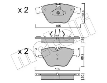 Комплект тормозных колодок METELLI 22-0918-0