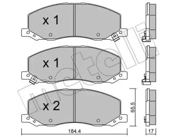 Комплект тормозных колодок METELLI 22-0923-0