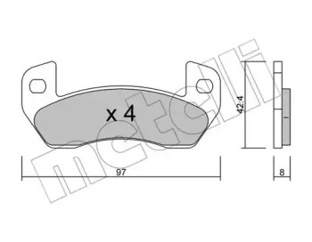 Комплект тормозных колодок METELLI 22-0925-0