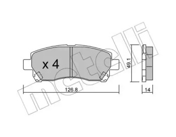 Комплект тормозных колодок METELLI 22-0929-0