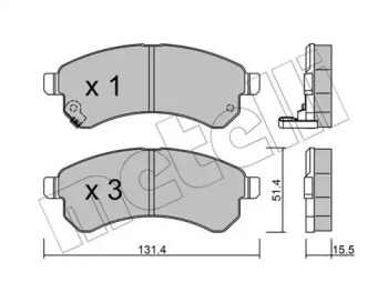 Комплект тормозных колодок METELLI 22-0931-0