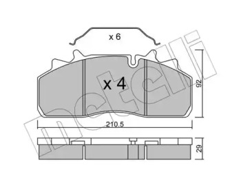 Комплект тормозных колодок METELLI 22-0932-0