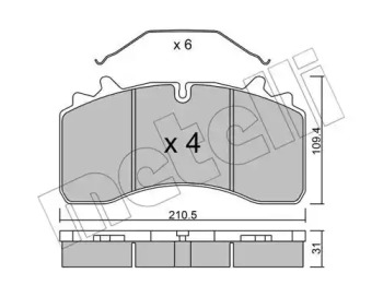 Комплект тормозных колодок METELLI 22-0933-0